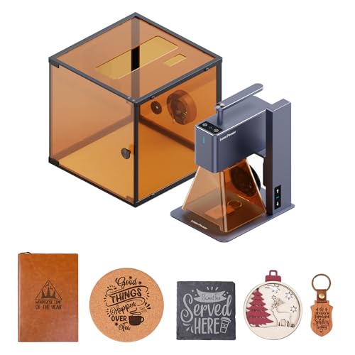 LaserPecker LP2 Basic Laser Graviermaschine mit Schutzhülle, Tragbare Laser Gravierer Laser Cutter 450 nm Halbleiter-Blaulicht, 600mm/s Lasergravur für Holz, Leder, Papier, Stoff, Glas, Keramik usw. von LaserPecker