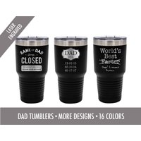 Dad Tumbler - Weihnachtsgeschenk Edelstahl 30 Oz., Lustiges Geschenk -Geschenk Für Ihn-Dad Geschenk, Dad-Vatertagsgeschenk von LaserPrintCo