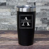 Individueller Monogramm Becher Personalisierter Edelstahl Isolierbecher Individueller Monogramm Becher Personalisierter Edelstahl Isolierbecher von LaserPrintCo