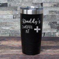 Papas Survival Kit Becher Laser Gravierte Thermobecher Papas Survival Kit Becher Laser Gravierte Thermobecher von LaserPrintCo