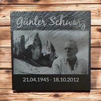Personalisierte Gedenktafel Aus Schiefer - Mit Gravur von LaserWerkstattShop
