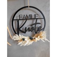 Türkranz/Türring Loop Name Familie Schwarz Holzfarben Türkranz/Türring Loop Name Familie Schwarz Holzfarben von LaserWishesResi