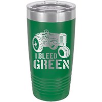 Ich Blute Grün Edelstahl 20 Oz Graviert Benutzerdefinierte Tumbler-Antik Grün Traktor von LaserWorksIL