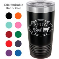 Mädchen | Rinder Edelstahl 20 Oz Graviert Benutzerdefinierte Trommel-Show Steer, Zeigen Rinder Zu von LaserWorksIL