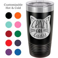 Verrückte Katzendame Becher, Individuelle Katze, Benutzerdefinierte Katze Gehen Angepasst Becher Liebhaber Geschenke Zu von LaserWorksIL