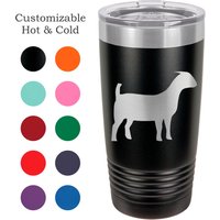 Ziege Tumbler, Edelstahl 20 Oz Graviert Benutzerdefinierte Trommel-Show Ziegen, Boer Yeti von LaserWorksIL