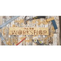 Große Werkstatt Gedenktafel Nach Vatertag von LaserXdesigns