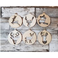 Holz Weihnachtskugel Hirsch/Rentier Rohling Holz Weihnachtskugel Hirsch/Rentier Rohling von LaserXdesigns