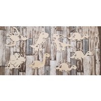 Kinder Dinosaurier Wanddeko Holz Bastelrohlinge von LaserXdesigns