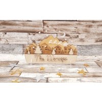 Schneekugel Stil Mit Personalisiertem Familienname Weihnachtsdekor von LaserXdesigns