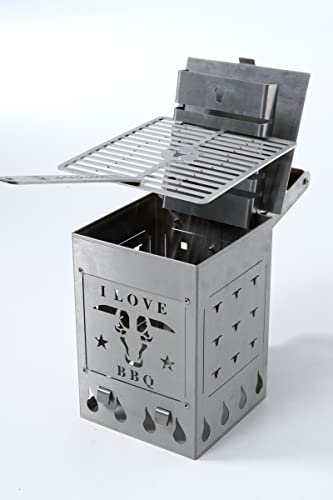 Mobiler Grill Anzündkamin XXL Sicherheitsanzündkamin Grill von Laseraffe