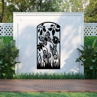 Schmetterling Blumen Panel, Metall Wandkunst, Garten Paravents, Dekor von LaserhutGifts