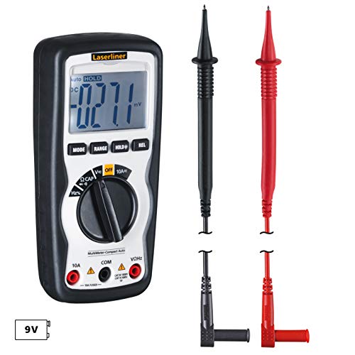 Laserliner - MultiMeter-Compact - Multimeter - Spannungs- und Strommessung - CAT III 1000V und CAT IV 600V Multifunktion - Hohe Qualitätsgenauigkeit - Vibrationsalarm - Robust und praktisch, 083.034A von Laserliner
