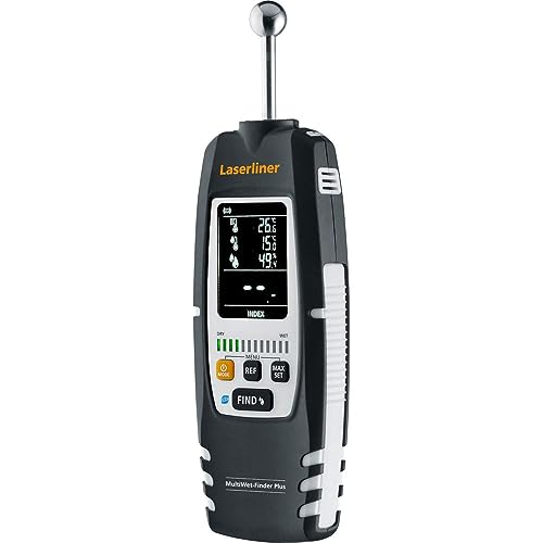 Laserliner MultiWet-Finder Plus: Materialfeuchtemessgerät mit Klima-Sensor, Lokalisierung von Feuchtigkeitsverteilungen und -schäden in Wand, Boden oder Decke, Zerstörungsfreies Messverfahren Laserliner MultiWet-Finder Plus: Materialfeuchtemessgerät mit Klima-Sensor, Lokalisierung von Feuchtigkeitsverteilungen und -schäden in Wand, Boden oder Decke, Zerstörungsfreies Messverfahren von Laserliner