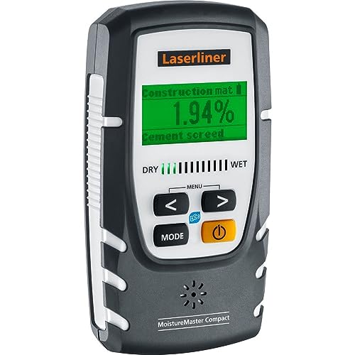 Umarex Laserliner MoistureMaster Compact Plus Luft- und Materialfeuchtemessgeräte (Messung der Materialfeuchte für 56 Holz- / 6 Baustoffsorten, Datenübertragung) 082.334A von Laserliner