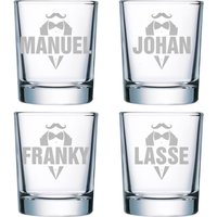 4Er Set Schnapsgläser Junggesellenabschied 40Ml Mit Namen Gravur Wunschtext Personalisiert Shotgläser Schnapsglas Jga Jungs Männer Herren von Lasernauten