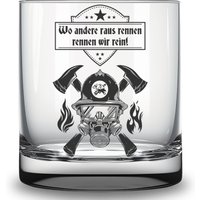 Glas Mit Feuerwehr Spruch "Wo Andere Raus Rennen ..." Und Motiv Geschenk Freiwillige Feuerwehrmann Ffw Trinkglas Gravur 0, 25L von Lasernauten