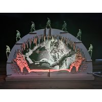 Led Schwibbogen Lichterbogen - Schneeeule Rgb 3D von LasertechnikreschDE