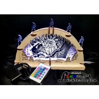 Lichterbogen - Schwibbogen-Led Schneeeule Rgb 3D Mini von LasertechnikreschDE