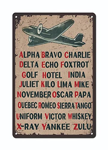 Pilot Code Phonetic Alphabet Poster 20,3 x 30,5 cm Blechschild Retro Militär Wanddekoration Military Wandkunst Geschenk für Männerhöhle Garage Bar Schule Pilot Code Phonetic Alphabet Poster 20,3 x 30,5 cm Blechschild Retro Militär Wanddekoration Military Wandkunst Geschenk für Männerhöhle Garage Bar Schule von Lasfyegt