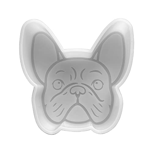 Frenchie Bulldogge Freshie Silikonform | Größe 11,4 cm breit x 11,4 cm lang x 2,5 cm tief | Frenchies | Haustierform für Frische, Seife, Harz, Kerzen von Lashicorn