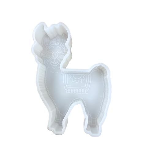 Lama-Auto-Frische-Silikonform, 12,7 x 8,9 x 3 cm, Lama-Mama-Piñata für duftende Aroma-Perlen, ofenfest, backen bis 250 °C, Tier-Frischbedarfs-Set von Lashicorn