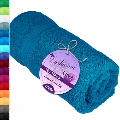 Lashuma 100% Baumwolle Duschtuch Blau - Petrol, Linz Premium Herren Badetuch 70x140 cm Lashuma 100% Baumwolle Duschtuch Blau - Petrol, Linz Premium Herren Badetuch 70x140 cm von Lashuma