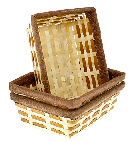 Lashuma 3 TLG. Körbchen Set geflochtene Bambuskörbchen, Flacher Füllkorb Größe: 28x22x9 cm, Präsent Spankorb Natur Lashuma 3 TLG. Körbchen Set geflochtene Bambuskörbchen, Flacher Füllkorb Größe: 28x22x9 cm, Präsent Spankorb Natur von Lashuma