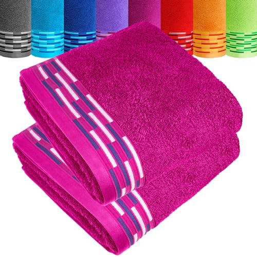 Lashuma 50x100 cm Handtücher Luxus Qualität, Lugano Frotteehandtücher 2er Set Purpur Lashuma 50x100 cm Handtücher Luxus Qualität, Lugano Frotteehandtücher 2er Set Purpur von Lashuma