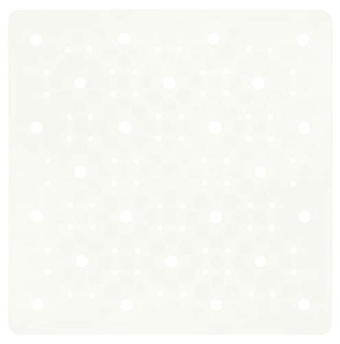 Lashuma Antirutsch Duschwannenmatte Sissi Weiß, Stabile Saugnapf Duschunterlage 53x53 cm, Rutschmatte für Dusche von Lashuma