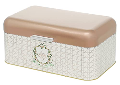 Lashuma Aufbewahrung Brot Rose 36x21 cm, Brotkiste Metall rosa, Brotbehälter groß mit Deckel Lashuma Aufbewahrung Brot Rose 36x21 cm, Brotkiste Metall rosa, Brotbehälter groß mit Deckel von Lashuma