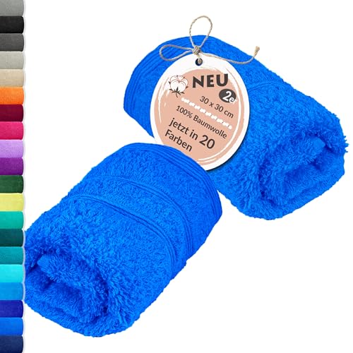 Lashuma Baby Waschlappen 30x30 cm, London 2er Set Jungen Seiftuch Karibik Blau, Flauschige Baumwolle, Ideal für das Baby und Kinder Lashuma Baby Waschlappen 30x30 cm, London 2er Set Jungen Seiftuch Karibik Blau, Flauschige Baumwolle, Ideal für das Baby und Kinder von Lashuma