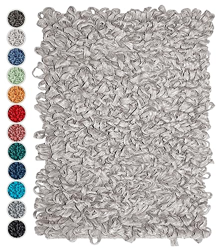 Lashuma Badematte Beige – Grau, weicher Badewannenteppich 50x70 cm von Lashuma