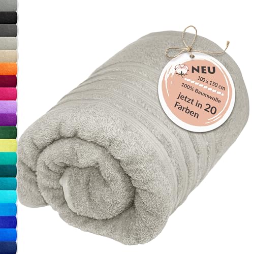 Lashuma Luxus Badetuch groß Grau - Kiesel, London XXL Strand Badehandtuch 100x150 cm Lashuma Luxus Badetuch groß Grau - Kiesel, London XXL Strand Badehandtuch 100x150 cm von Lashuma