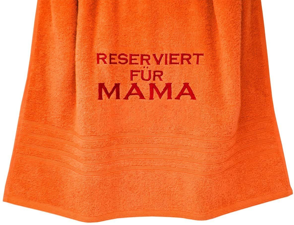 Lashuma Duschtuch Reserviert für Mama, Frottee (1-St), Badetuch mit Premium Stick, Frotteetuch 70x140 cm von Lashuma