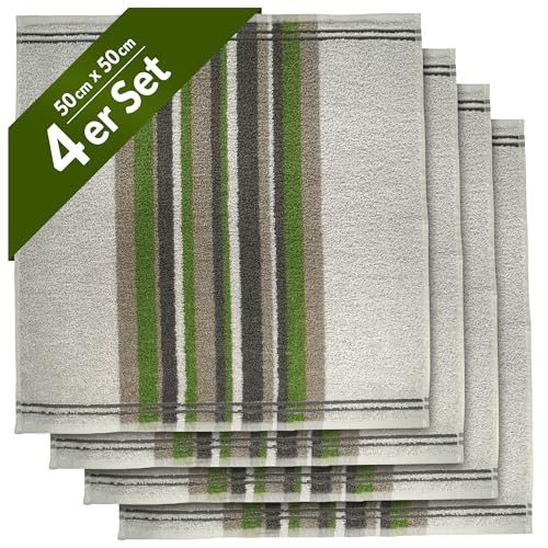 Lashuma Frottee Handtuchset 4 TLG. Küchentücher 50x50 cm Aurora saugstarke, Baumwolltücher Lashuma Frottee Handtuchset 4 TLG. Küchentücher 50x50 cm Aurora saugstarke, Baumwolltücher von Lashuma