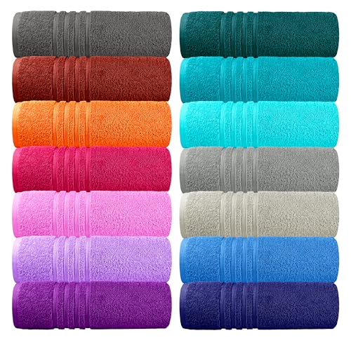 Lashuma 2er Set Frottee Baby Waschlappen weich Anthrazit - Grau, London Seiflappen Set klein von Lashuma