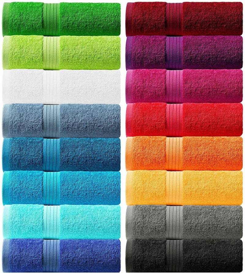 Lashuma Gästehandtücher Linz, Frottee (4-St), Flauschige Gästetücher grau 30x50 cm von Lashuma