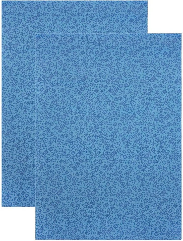 Lashuma Geschirrtuch Kornblume, (Set, 2-tlg), Blaue Küchentücher Baumwolle 68x48 cm von Lashuma