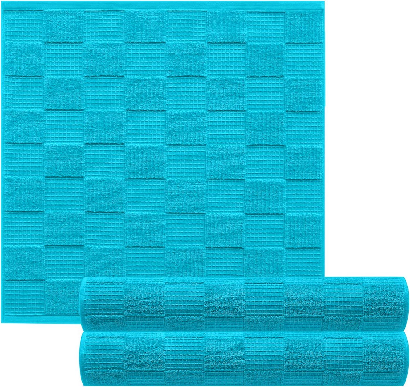 Lashuma Geschirrtuch Lissabon, (Set, 3-tlg), Abtrockentücher aus Baumwolle 50x50 cm blau von Lashuma