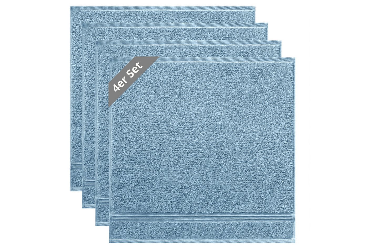Lashuma Geschirrtuch Premium, (Spar-Set, 4-tlg., Küchenhandtücher 50x50 cm), kleine Frottee Handtücher für Küche, Bad, Garten, Camping von Lashuma