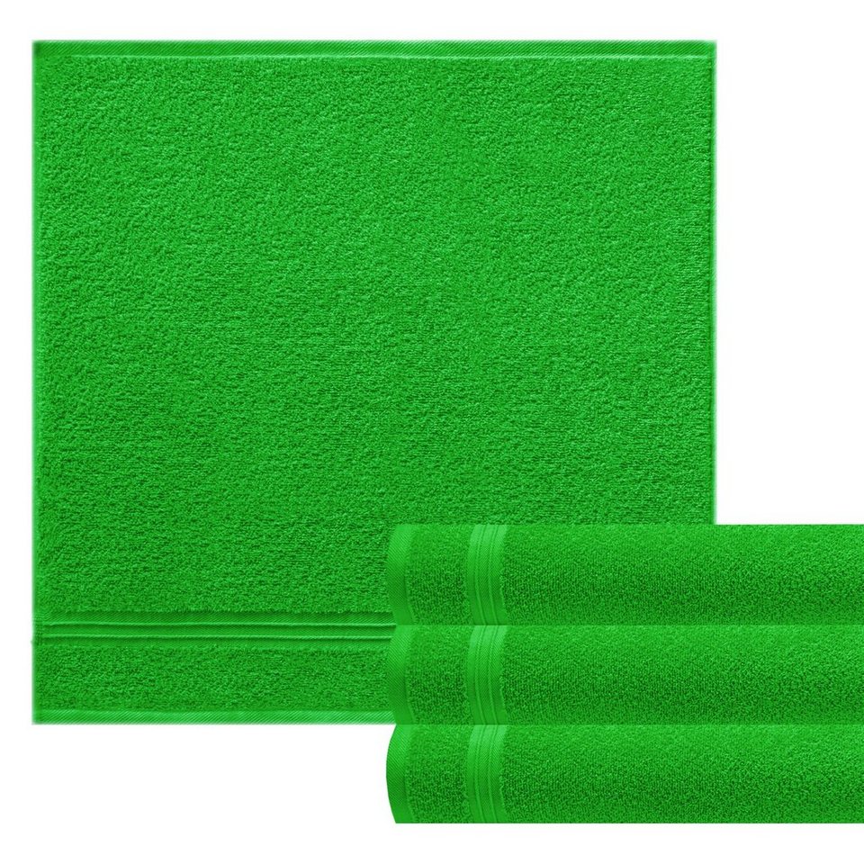 Lashuma Handtuch Set Linz Küchentücher, Frottee, (Spar-Set, 4-tlg), Grüne Küchenhandtücher hochwertig 50x50 cm von Lashuma