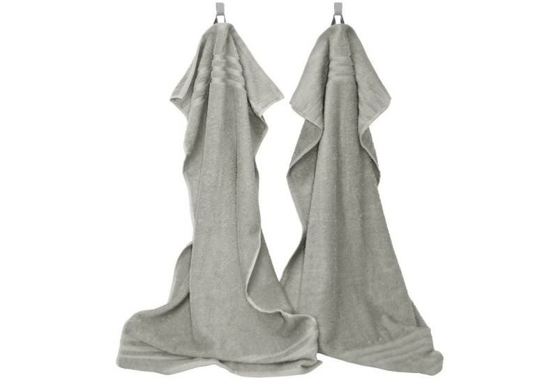 Lashuma Handtuch Set London, Frottee (Set, 2-St), Frottee Handtücher grau 50x100 cm von Lashuma
