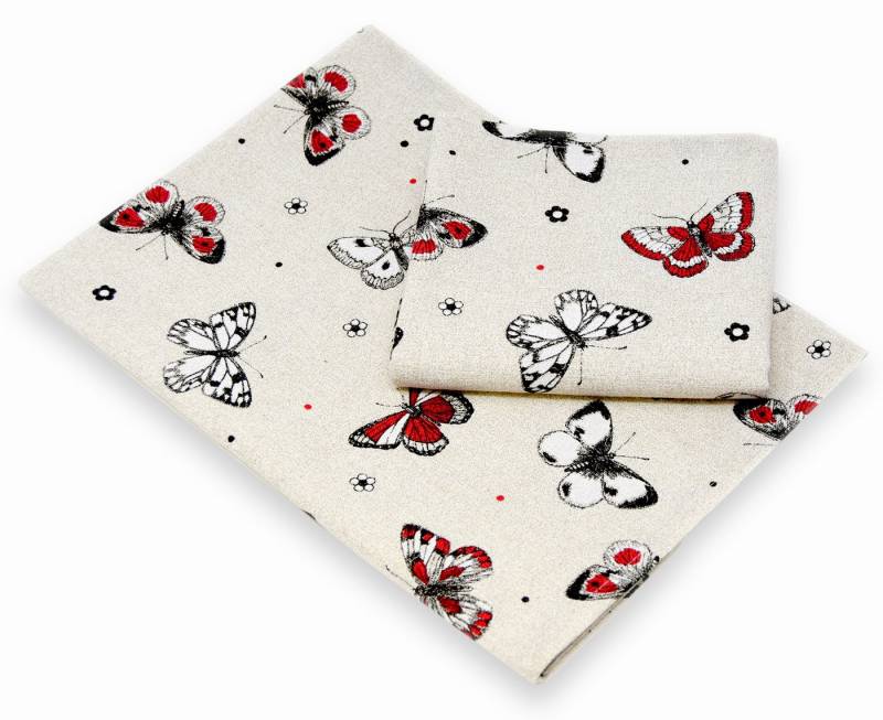 Lashuma Handtuch Set Schmetterling, Jacquard (Set, 2-St), 2x Geschirrtücher, Küchentücher 48x68 cm von Lashuma