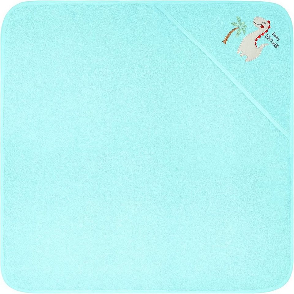 Lashuma Kapuzenhandtuch, Frottee (1-St), besticktes Handtuch für Babys 75x75 cm blau von Lashuma