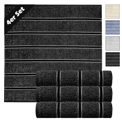 Lashuma Geschirrtücher schwarz - grau, Luzern Frottee Küchentücher 50x50 cm Lashuma Geschirrtücher schwarz - grau, Luzern Frottee Küchentücher 50x50 cm von Lashuma