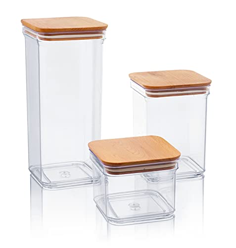 Lashuma Mehl Aufbewahrungsbehälter luftdicht, Kaffee Dosen Set transparent, 3er Set Küchendosen Plastik von Lashuma