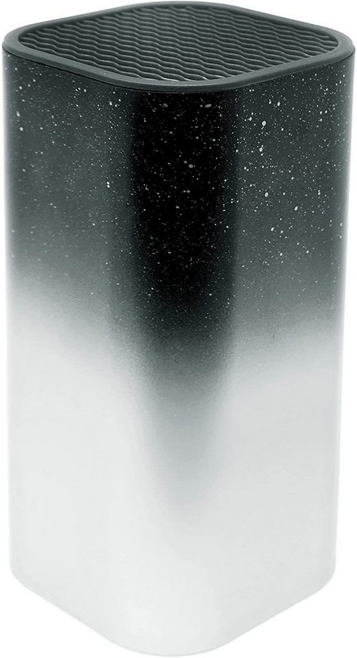 Lashuma Messerblock Silber (1tlg), Messeraufbewahrung 10x10 cm Höhe: 22 cm, Küchenmesser Block Kunststoff von Lashuma