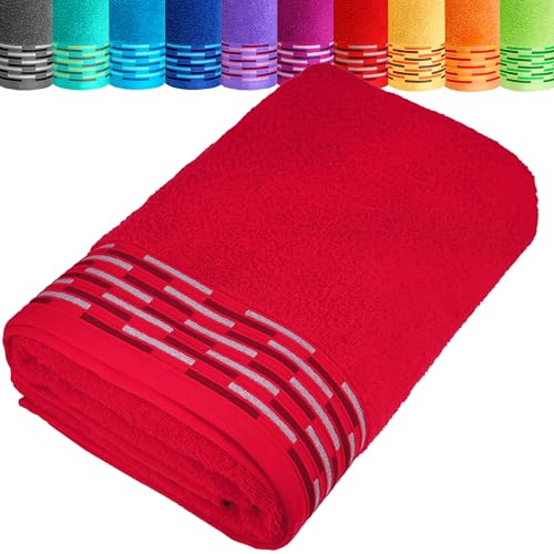 Lashuma Saunatuch Dame 100x200 cm Rot, Lugano XXL Frottee Badetuch Groß Lashuma Saunatuch Dame 100x200 cm Rot, Lugano XXL Frottee Badetuch Groß von Lashuma