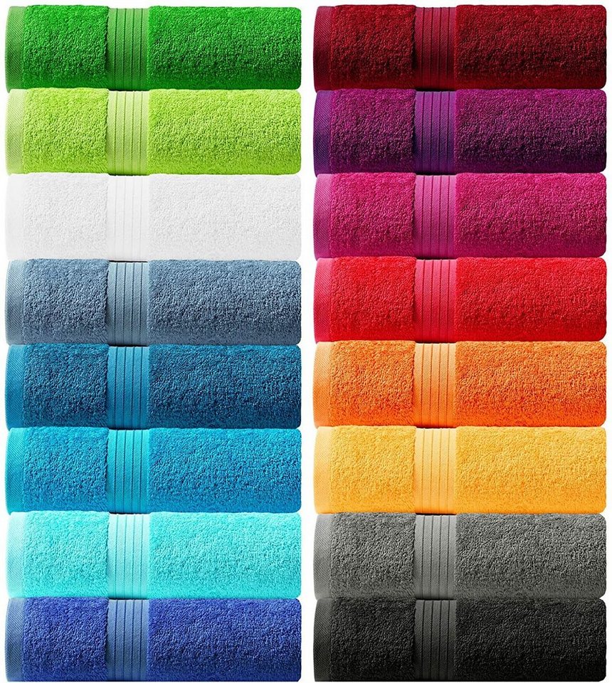 Lashuma Waschlappen - Seiftücher Linz, (Spar-Set, 6-St), Kleine Gästehandtücher rot 30x30 cm von Lashuma